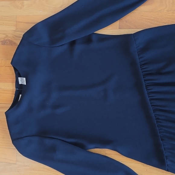 Black Liz Claiborne Asymmetrical Waist Dress- 8 - Picture 2 of 5